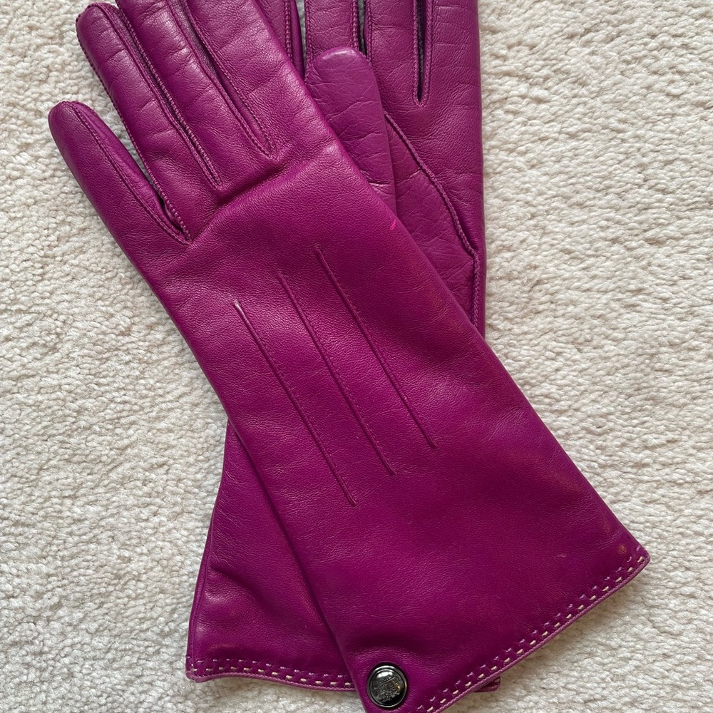 Leather Coach Gloves